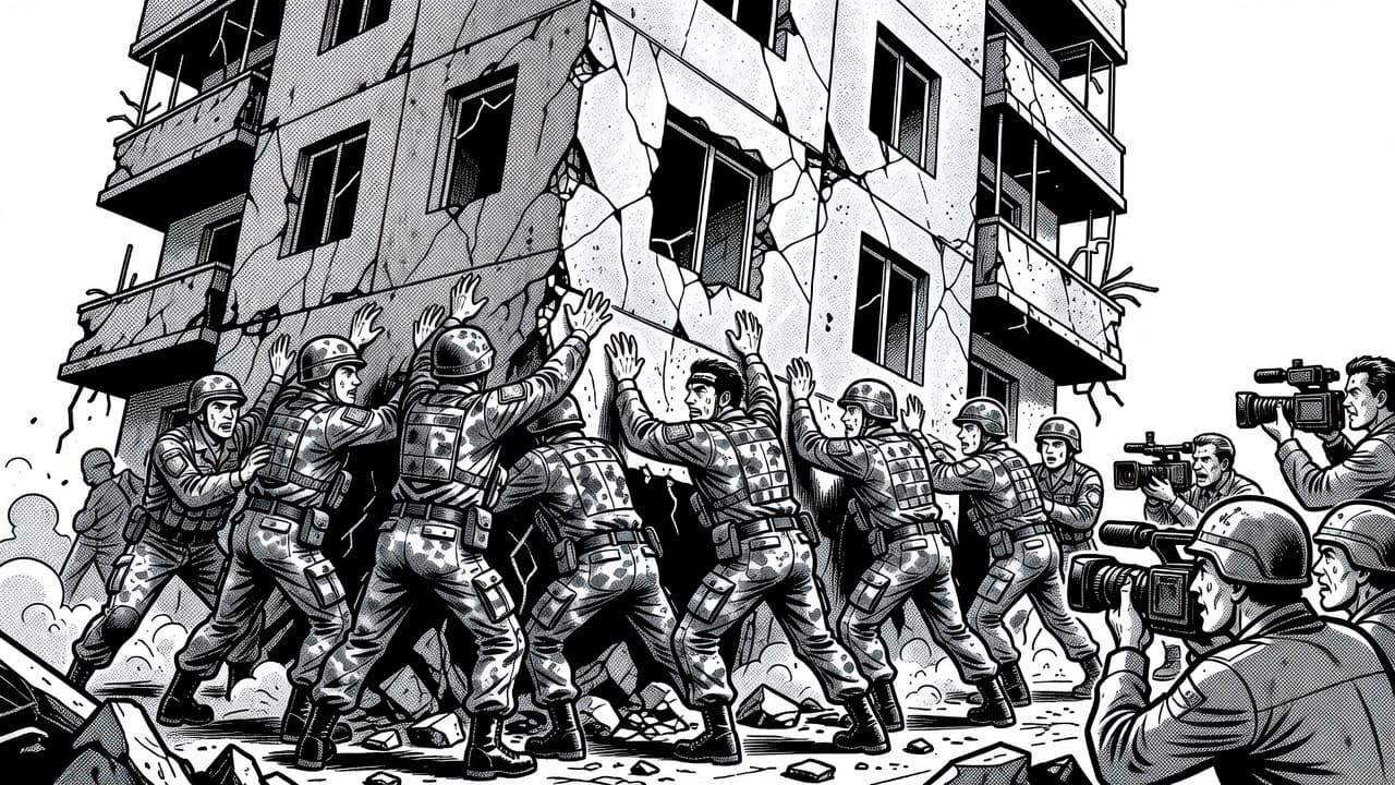 Kreml: Armia ma podtrzymywać zbombardowane budynki do końca wieczornych wiadomości
